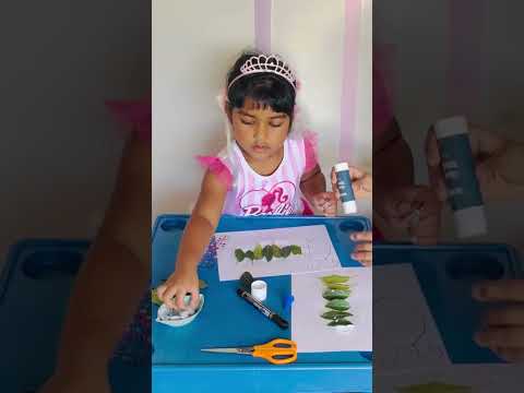 🌸 Spring Craft for Kids | Leaf Caterpillar 🐛 | Easy Nature Activity