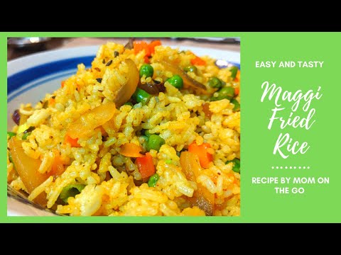 Maggi Fried rice | Quick lunchbox ideas | Easy recipes with leftover rice | [MOM ON THE GO]