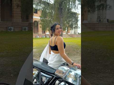 Tu hai wahi Dil ne jise apna kaha…😛😘 #saree #gt650 #bikergirl #ethnicwear #biker #gtqueen