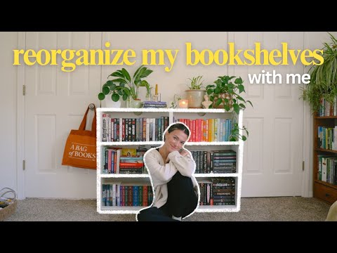 reorganize my bookshelf with me | bookshelf tour & new reading journal