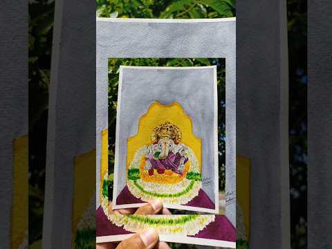 तळ्यातला गणपती  watercolor painting #ganpatipainting  #ganpati  #painting  #watercolor  #sarasbag