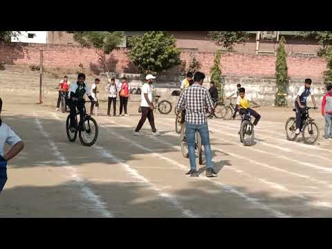Slow Cycling Race Students Rishikul Vidyapeeth School Sonipat #cycling #kidscycling #india
