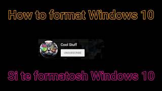 How to format Windows 10