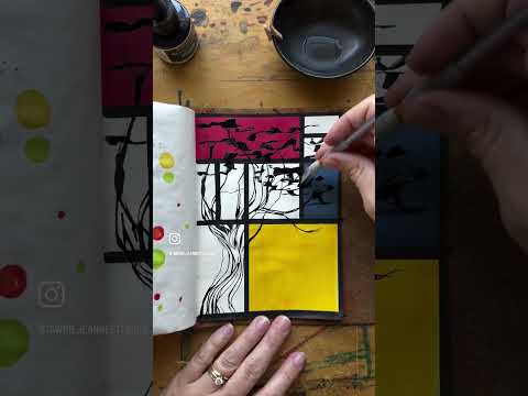 Piet Mondrian inspired sketchbook page