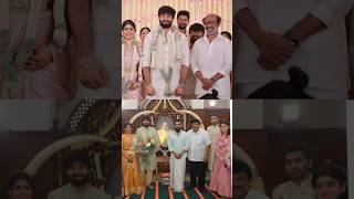 Prabhu's daughter marriage  Congratulations to the couple Adhik Ravichandran's marriage - Aishwarya