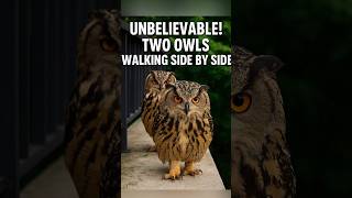 Two Owls Walking Like Best Friends. #owl #shorts #shortvideo #quickclip #short #youtubeshorts