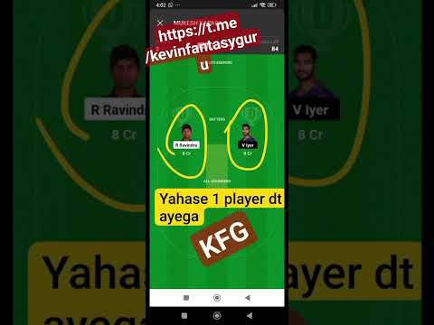 CSK VC KKR mega gl tips and teamhttps://t.me/kevinfantasyguruMega gl prediction and team