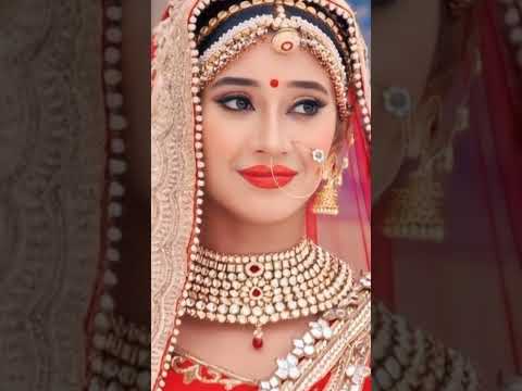 NAIRA laal saree Look 💞 #punjabisong #love #naira #kairacutemoments
