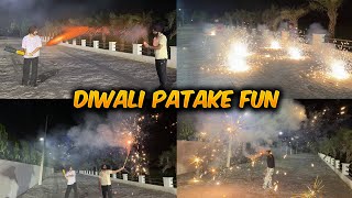 CRICKET WITH Anaar, Chakari, Bamb PATAKE🤣 BHUT FUN KITA SATT LAG GAI PATAKEYA NAL😭 - DIWALI 2025