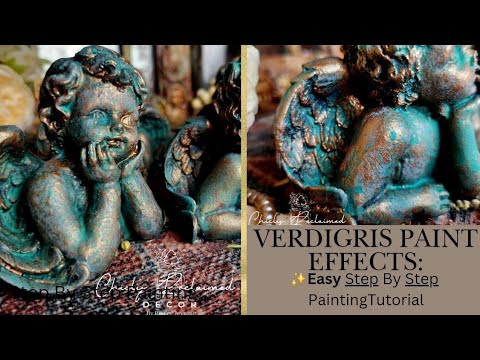 Handpainting a Verdigris Finish: Detailed Painting Instructions/DIY Simple Aged Patina Painting Idea