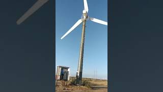 60KW horizontal axis wind turbine generator keep spinning