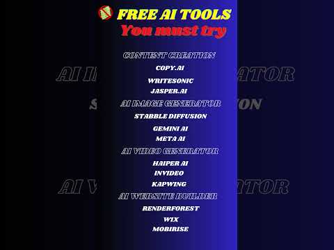 Discover the Best Free AI Tools #AITools #FreeAITools #ContentCreation #shortsvideo #shorts #trend