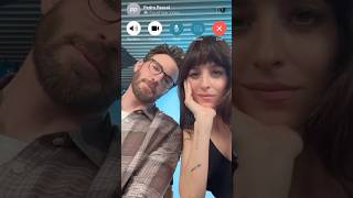 FaceTime with Pedro Pascal 📱 #chrisevans #dakotajohnson #pedropascal #materialists