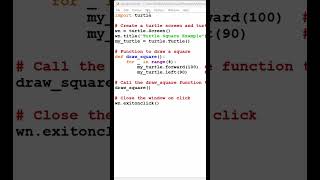 Python turtle | python shorts #pythonshorts #coding #pythontutorial