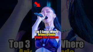 Top 3 Songs Where Ariana Grande Forgot She’s Human #arianagrande #shorts