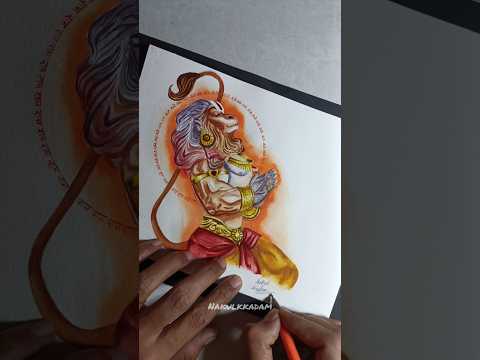 Hanuman watercolor painting tutorial  #art  #artist  #hanuman  #bajrangbali  #maruti  #hanumanji