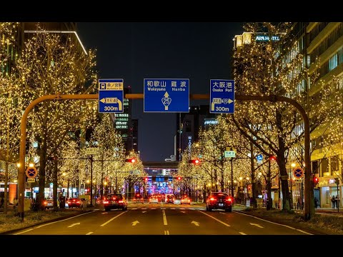 Osaka Night Drive｜ Illumination & Namba Parks Winter Lights