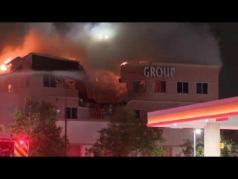 Fire Destroys Part of Office Building, Forces Collapse in West Beltway 8