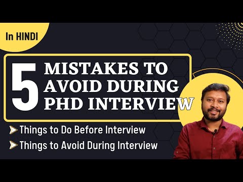 5 Things to Avoid During PhD Interview | PhD Interview Tips | All 'Bout Research