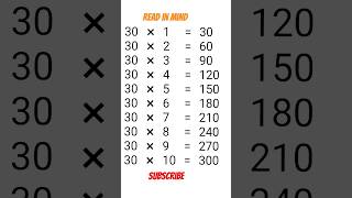 practice and revise 30 #maths #mathstables #tables