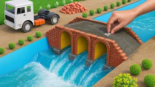 DIY Mini Truck Builds Strong Cement Bridge | Creative Engineering Construction Project