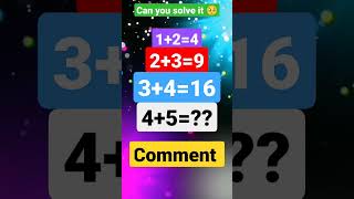 Can you solve it 🤔 #shorts #mathsshorts #trending