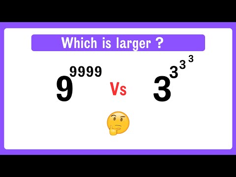 Mind-Blowing Math: 9^9999 vs 3^3^3^3 – Which Is Bigger?