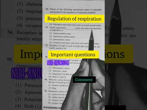 biology mcq questionts for neet exams regulation of respiration#neetbiologymcqs @NEET-Knowledge06
