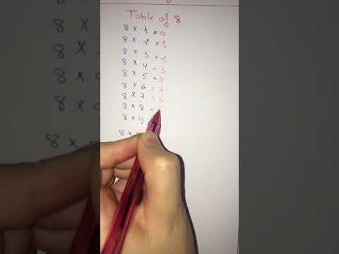 Table of 8 | جدول ضرب 8 بطريقة سهلة #shorts #mathstricks