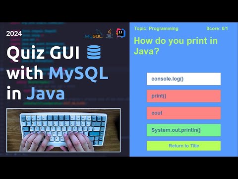 ASMR Programming - Quiz Game with MySQL Database - Java Beginner Project Tutorial