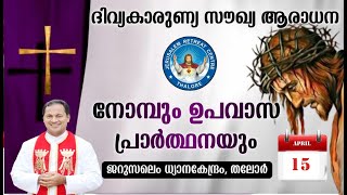 DIVINE MERCY HEALING ADORATION (15/April/2025 ), ദിവ്യകാരുണ്യ സൗഖ്യ ആരാധനാ.