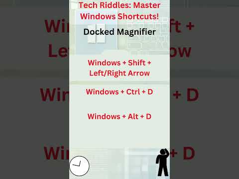 tech riddles-windows shortcuts: Docked Magnifier #facts #windows11features #motivation