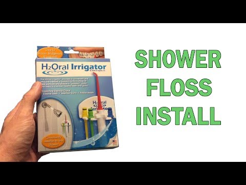 Shower floss installation H2Oral Irrigator dental water flosser review
