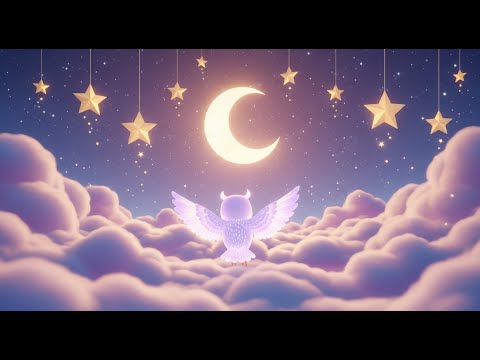 Dreamy Owl Lullaby – Sleepy Owl Flying Home Over Clouds | Soothing Bedtime Music for Babies