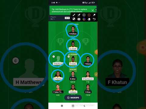WI-W vs BAN-W Dream11 Prediction| Wi-w vs BAN-W Dream11 Team #shrots #dream11 #wiwvsbanw