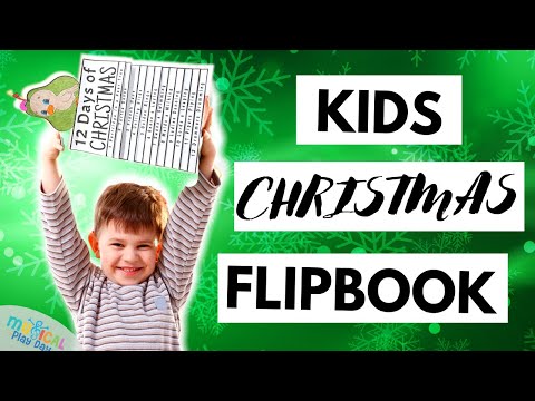 🎄 12 Days of Christmas Kids FLIPBOOK | Practice Counting to 12  |  Kids Coloring Activity