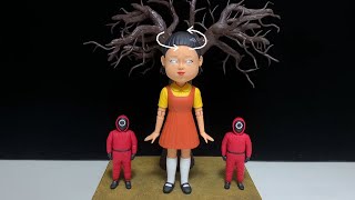 Handmade Clay Squid Game Doll! DIY Red Light Green Light Figure