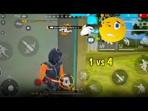 🔥1 vs 4 Insane Clutch!😱 Solo Squad Full Rush Gameplay | Free Fire Highlights#freefire