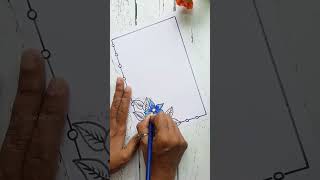 Front page cover design/ File decor / File border design idea #craftshorts #shorts #easydraw #design