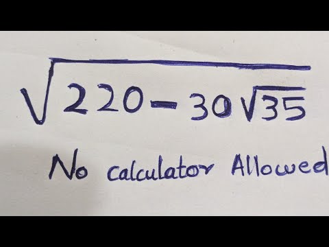 Cambridge Interview Question | Simplify the Radical Without a Calculator