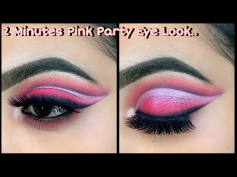 Pink Eye Makeup Tutorial | Party Eye Look | Cut crease | Step By Step Tutorial #Shorts