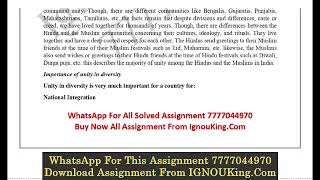 BSOC-132 (English Medium) IGNOU Solved Assignment 2023-24 (Exam Session : June 2024, December 2024)