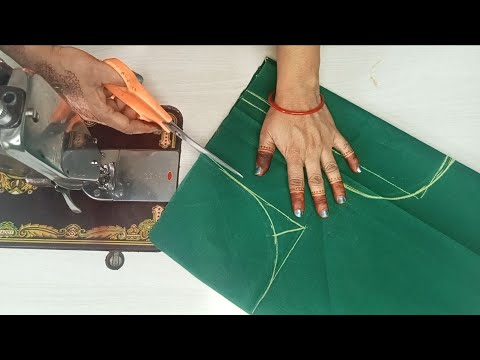 Blouse Cutting || सादा ब्लाउस Cutting and stitching || Back Neck Blouse sada