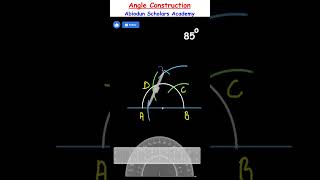 How to Construct Angle 85 degree with compass ✅.  #short #shorts #foryou #fyp #foryoupage #math