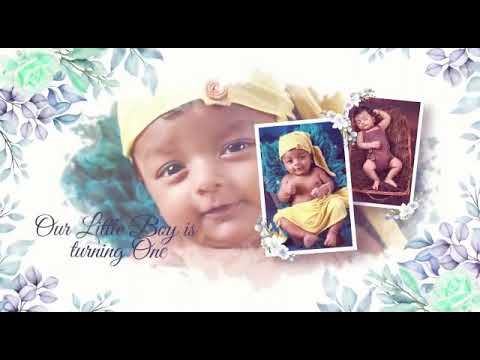 Our lucky charm❤️Harshith 1st birthday invitation🤩