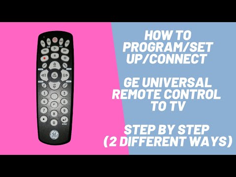 How to program/set up/connect GE Universal Remote Control  to TV Step by Step (2 Different Ways)