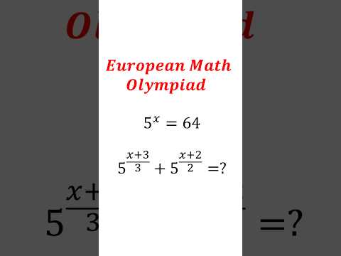 European Math Olympiad question exponential equation #exponential #exponentialequation #matholympiad
