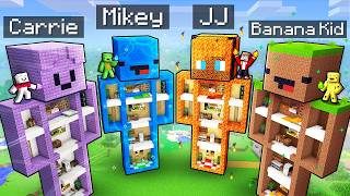JJ and Mikey vs Friends: ELEMENTAL STATUE BATTLE in Minecraft...