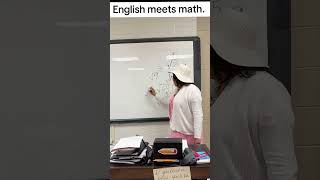 The English teacher tries to teach a simple math lesson. The students just left the class. 😆