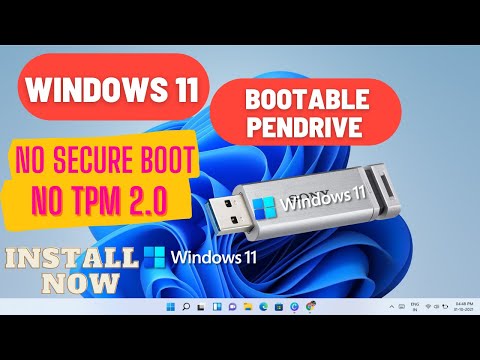 Make Windows 11 Bootable Pendrive for Unsupported PC or Laptop | Bypass secure boot TPM 2.0 | Old PC